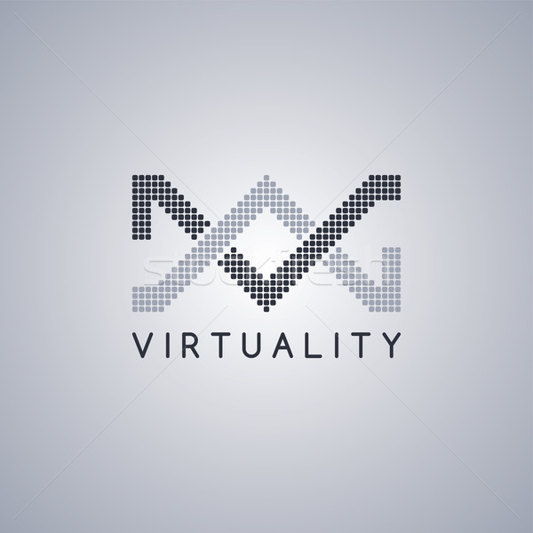 pixel logo template theme Stock photo © vector1st