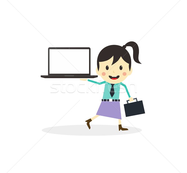 business presentation cartoon character Stock photo © vector1st