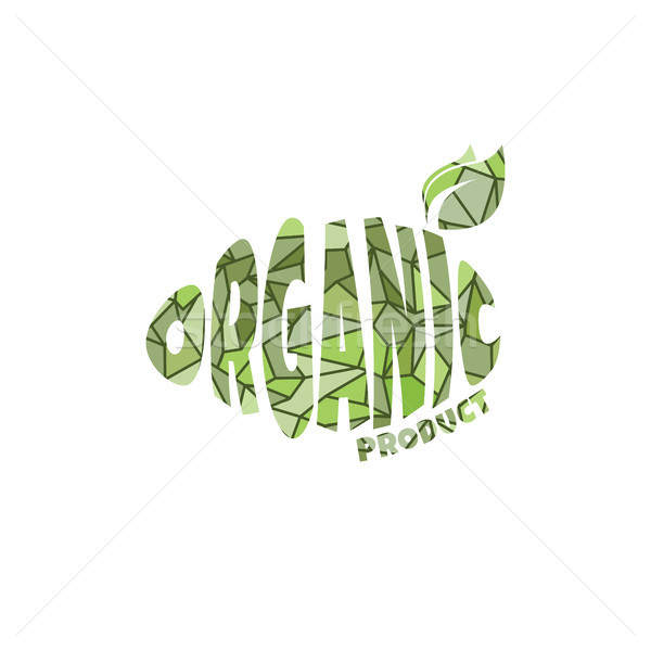 eco friendly natural label organic product sticker logo Stock photo © vector1st