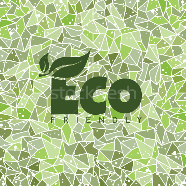 eco friendly natural label organic product sticker logo Stock photo © vector1st