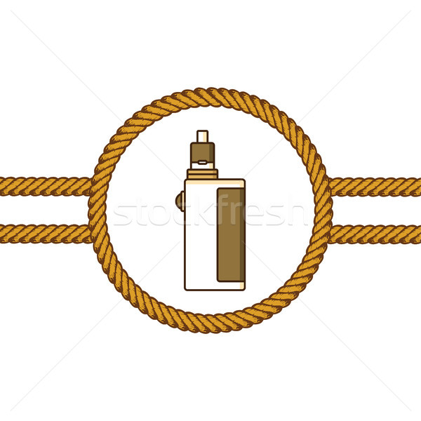 vaporizer electric cigarette lasso rope vector Stock photo © vector1st