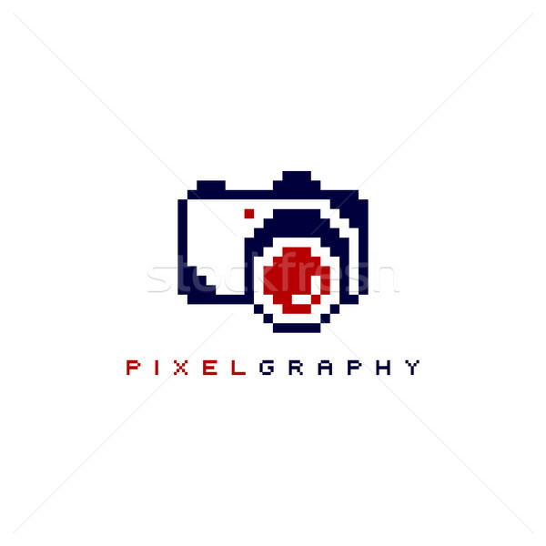 Pixel photographie caméra identité logo modèle [[stock_photo]] © vector1st