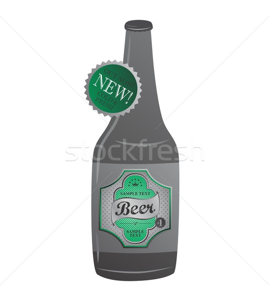 пива Label вектора графических искусства дизайна Сток-фото © vector1st
