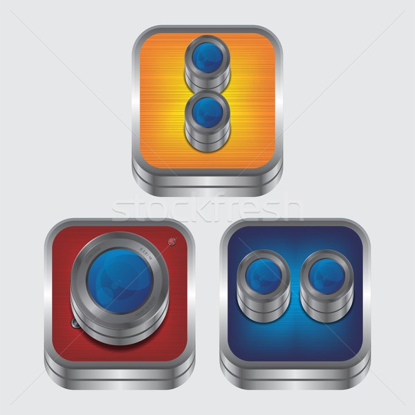 Médias interface caméra vecteur graphique art [[stock_photo]] © vector1st