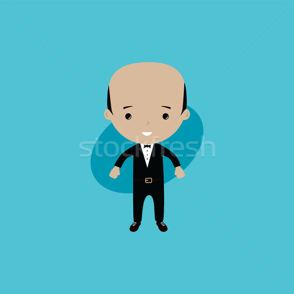 adorable groom lovely cartoon marriage theme vector Stock photo © vector1st