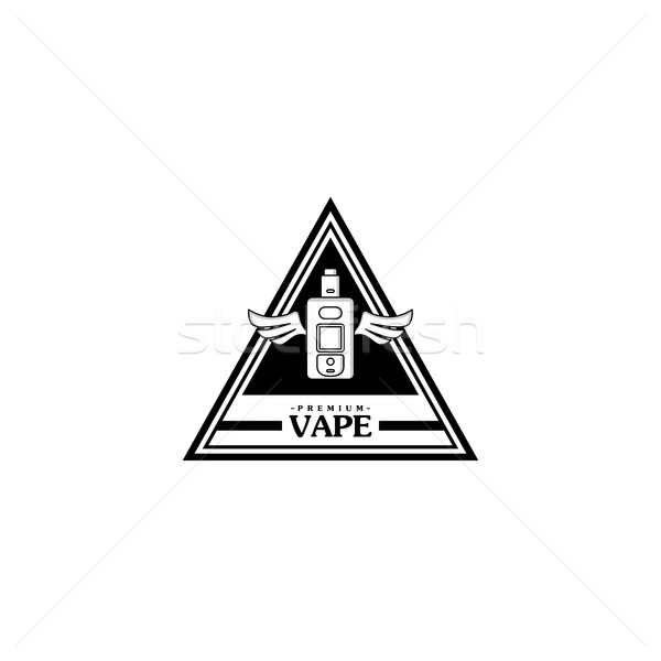 electric cigarette personal vaporizer e-cigarette retro label badge Stock photo © vector1st