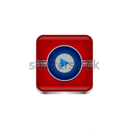 Arrow icona pulsante media vettore grafica Foto d'archivio © vector1st