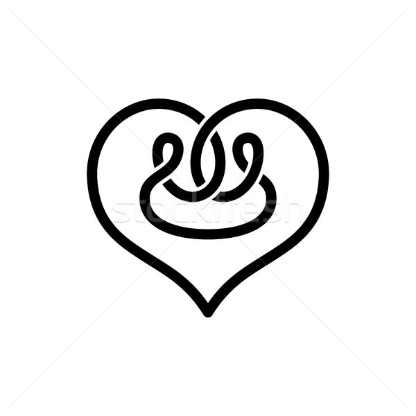 формы сердца кельтской логотип закрывается аннотация Сток-фото © vector1st