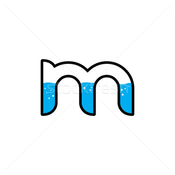 Сток-фото: письме · воды · жидкость · логотип · шаблон