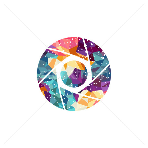 Kleurrijk fotografie camera teken logo sjabloon Stockfoto © vector1st