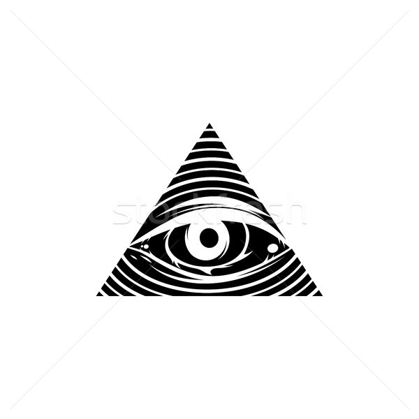 all seeing eye theme logo template Stock photo © vector1st