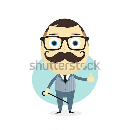 Karikatur guy Avatar Bild Mann Hipster Stock foto © vector1st