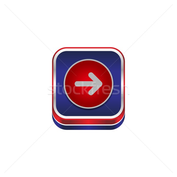 Pijl icon knop media vector grafische Stockfoto © vector1st
