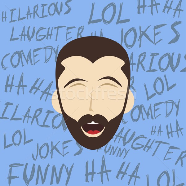 funny laughing guy Stock photo © vector1st