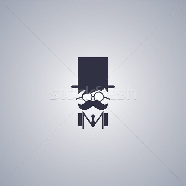 Schnurrbart guy liebenswert Vektor Kunst Illustration Stock foto © vector1st