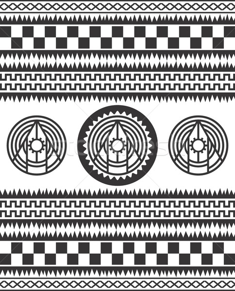 Ureinwohner Muster Vektor Grafik Kunst Stock foto © vector1st