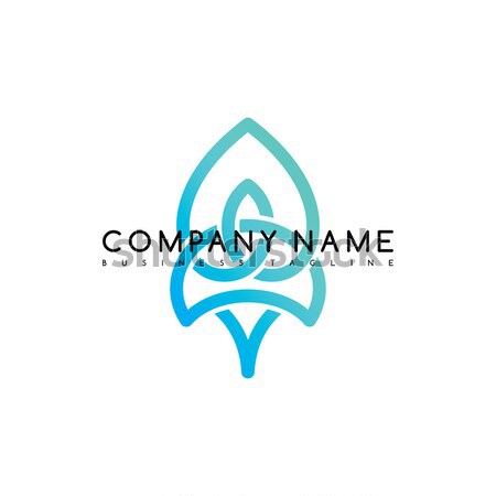 Vector Business emblem blue knot symbol curve looped icon logo logotype Stock photo © vector1st