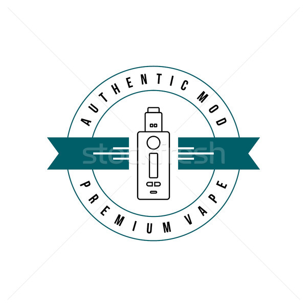 electric cigarette personal vaporizer e-cigarette retro label badge Stock photo © vector1st