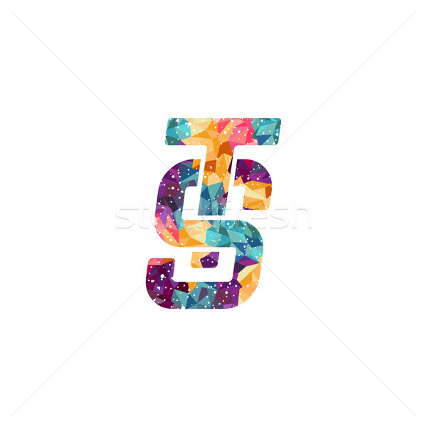 Stock photo: overlap initial letter alphabet sign symbol