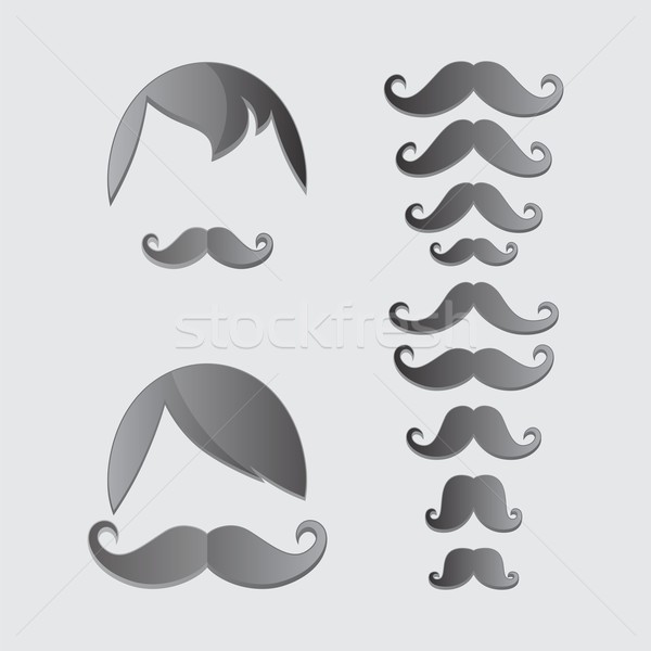 Stock photo: whiskers mustache guy avatar