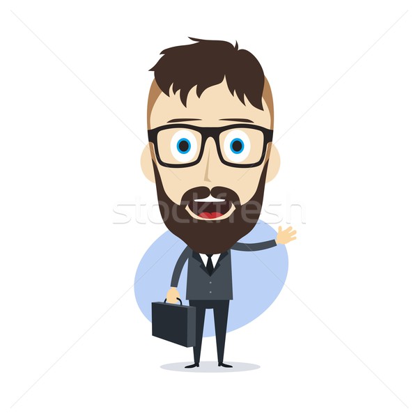 Biznesmen cartoon wektora sztuki ilustracja Zdjęcia stock © vector1st