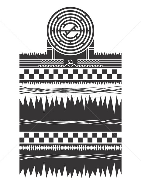 őslakos amerikai minta vektor grafikus művészet Stock fotó © vector1st