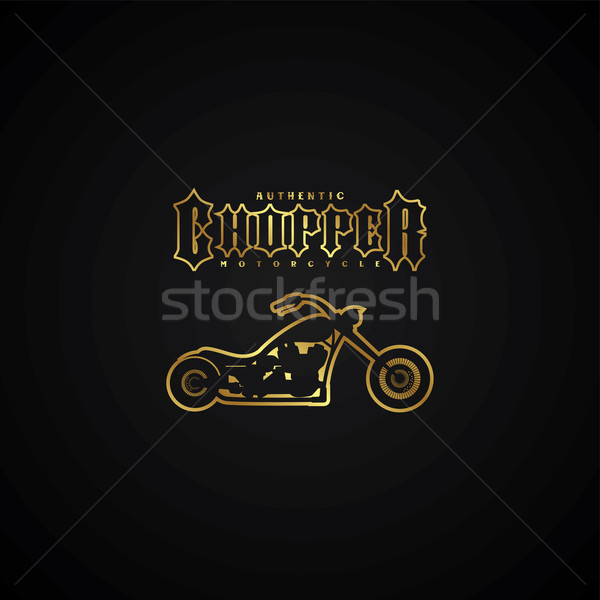 chopper motorcycle logotype Stock photo © vector1st