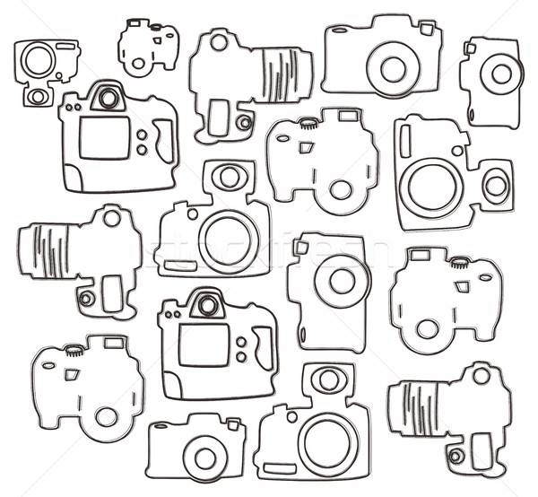 Media interface camera vector grafische kunst Stockfoto © vector1st