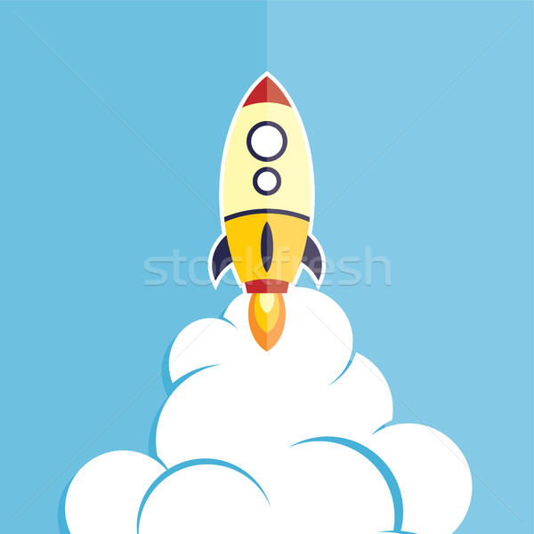 火箭 船 向量 藝術 插圖 商業照片 © vector1st