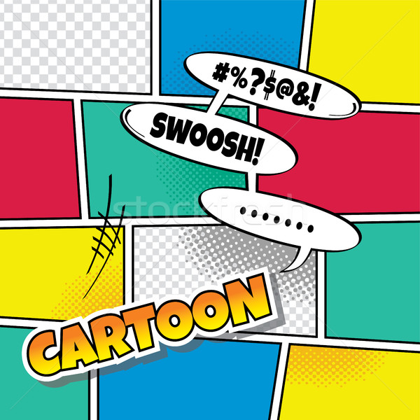 cartoon comic book template Stock photo © vector1st
