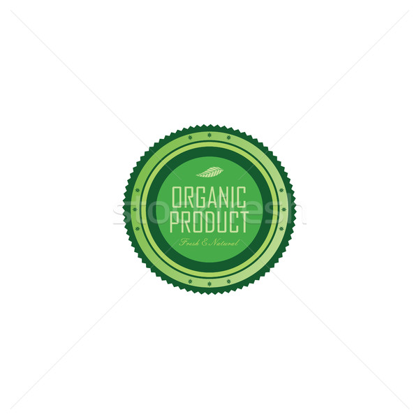 fresh eco friendly green theme label Stock photo © vector1st
