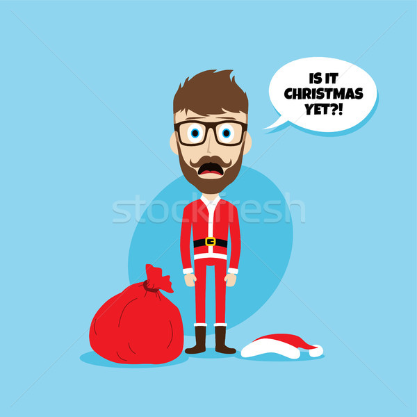 Costume maigre papa hiver costume [[stock_photo]] © vector1st