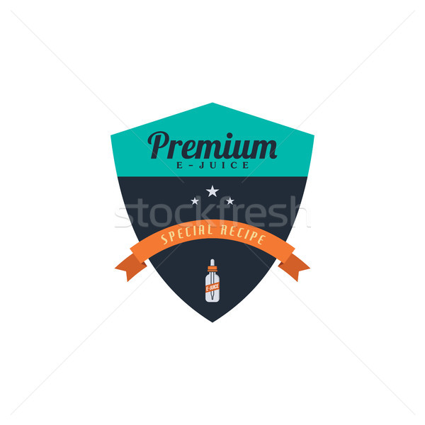 personal vaporizer e-cigarette e-juice liquid label badge Stock photo © vector1st