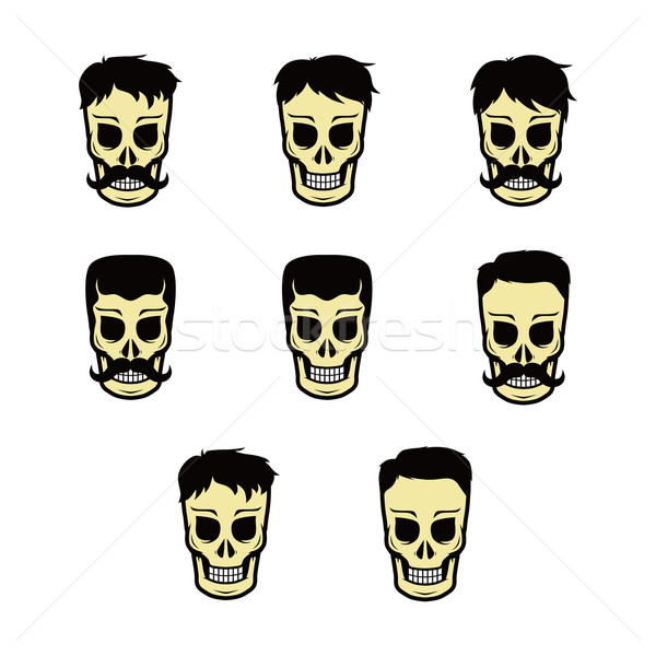 Cranio uomo modello vettore arte illustrazione Foto d'archivio © vector1st