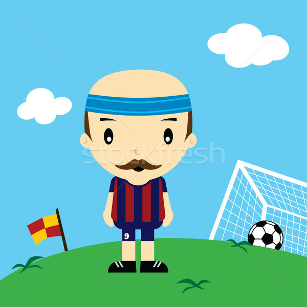 Funny Cartoon futbolista liga vector arte Foto stock © vector1st