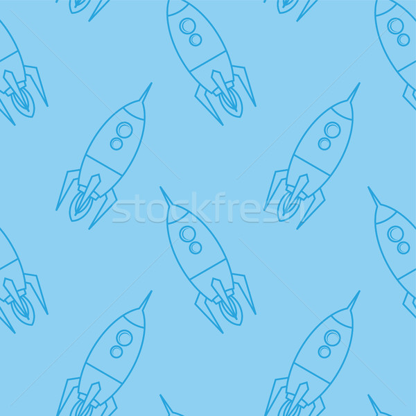 space ship rocket shuttle cartoon vector art Stock photo © vector1st