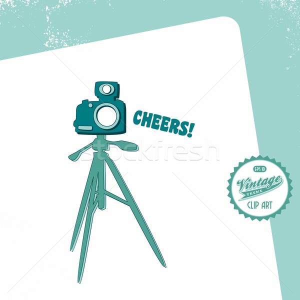 Media interfaccia fotocamera vettore grafica arte Foto d'archivio © vector1st