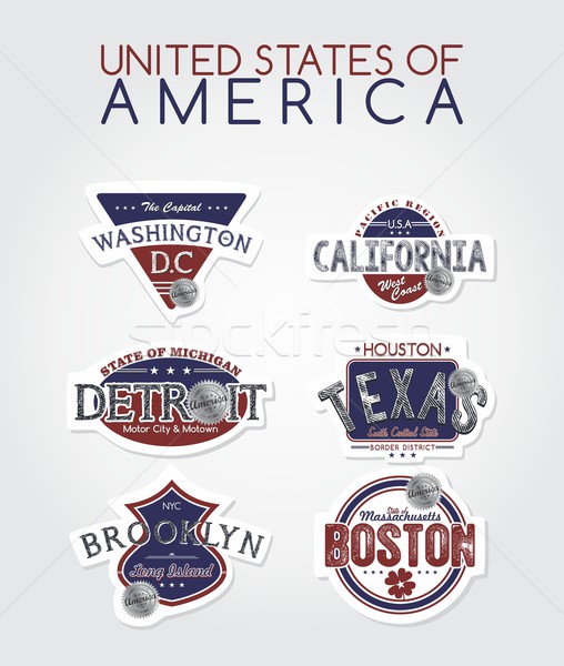 Amérique emblème graphique art design étiquette [[stock_photo]] © vector1st