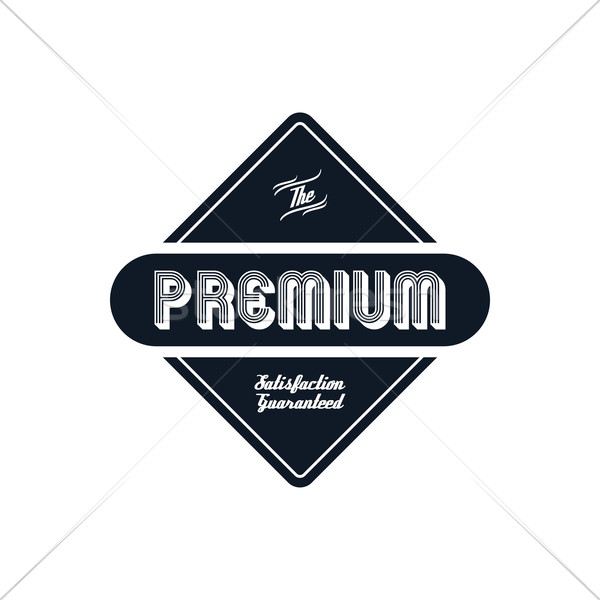 Prima etiqueta vintage calidad placa vector Foto stock © vector1st