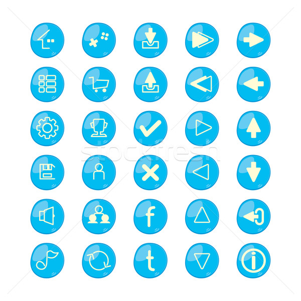 flat icon set Stock photo © vector1st