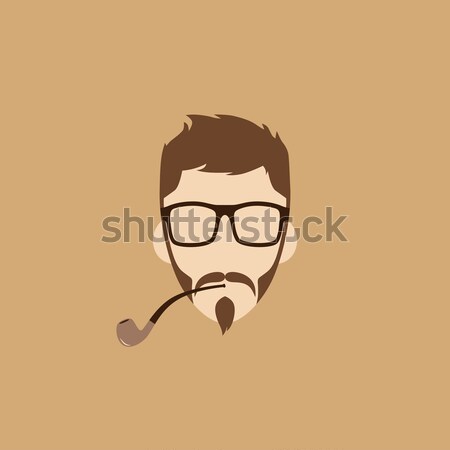 nerd geek map pin locator - location marker vector Stock photo © vector1st