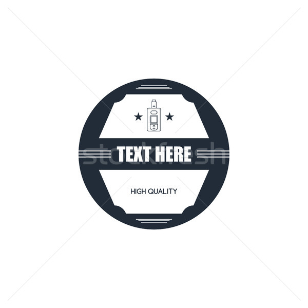 electric cigarette badge label template Stock photo © vector1st