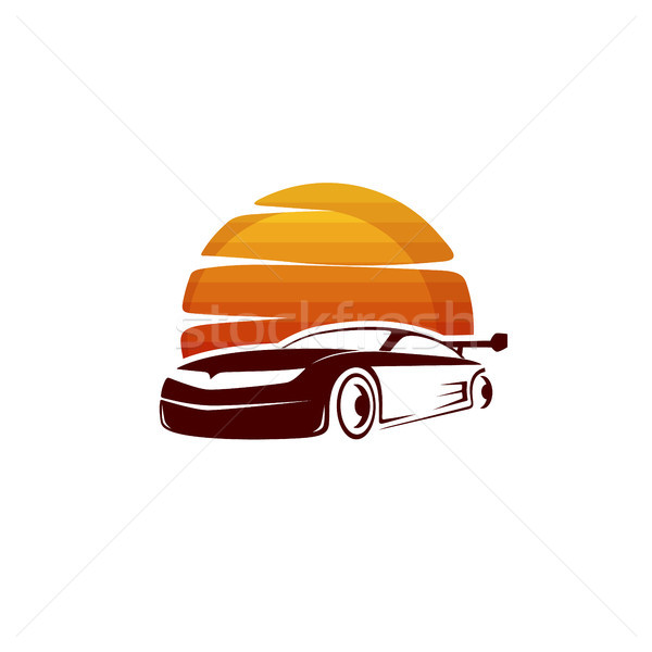 Foto stock: Deporte · coche · signo · símbolo · vector · arte