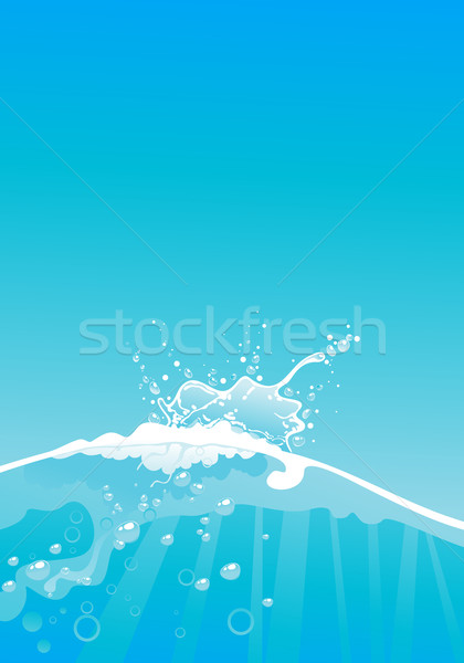 Foto stock: Salpico · azul · água · oceano · onda