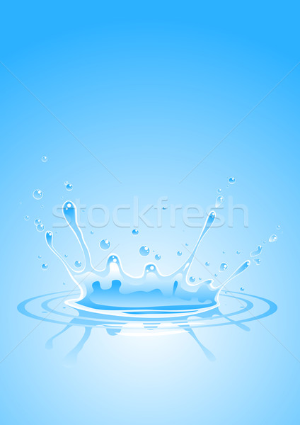 Salpico azul água limpa água limpar Foto stock © vectorArta