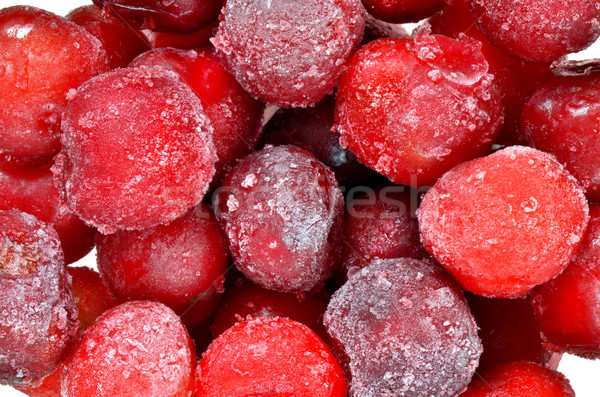 Congelada cerejas grupo cereja frutas macro Foto stock © Vectorex