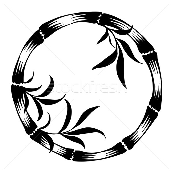decorative silhouette bamboo Stock photo © VectorFlover