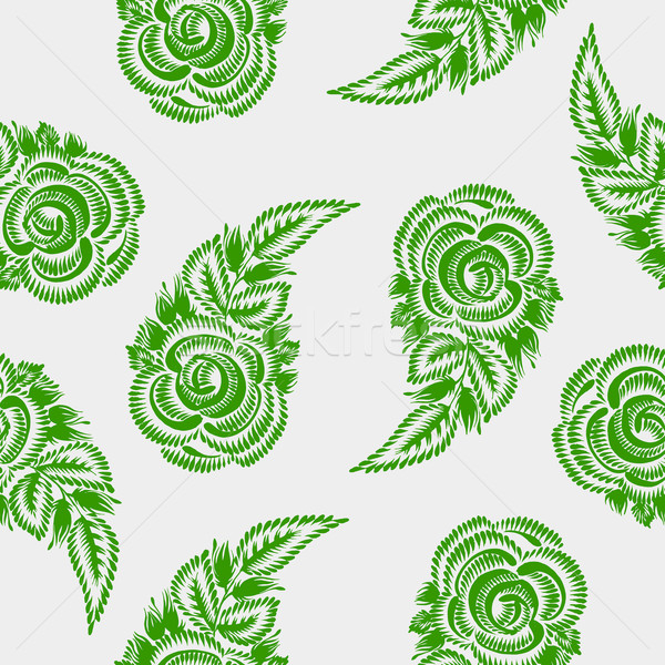 Végtelen minta papír textúra divat levél zöld Stock fotó © VectorFlover