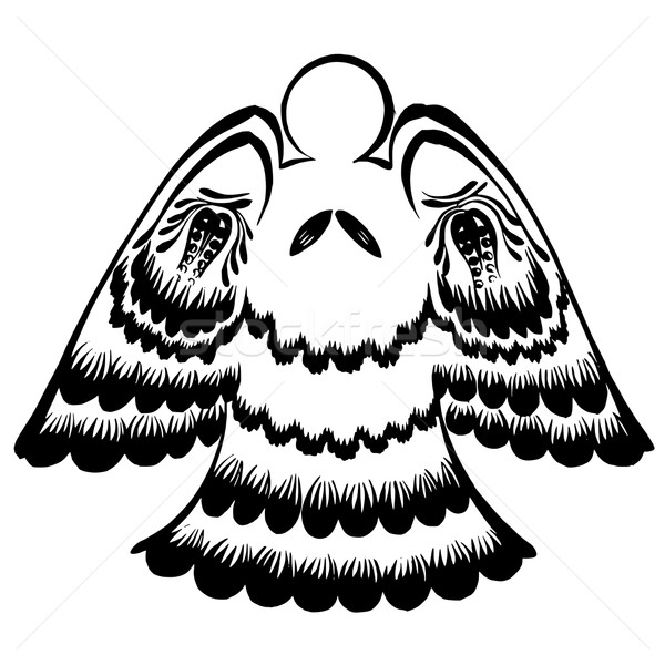 decorative silhouette of angel Stock photo © VectorFlover