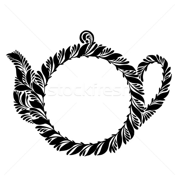 decorative silhouette teapot Stock photo © VectorFlover